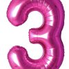 Hot pink foil balloons