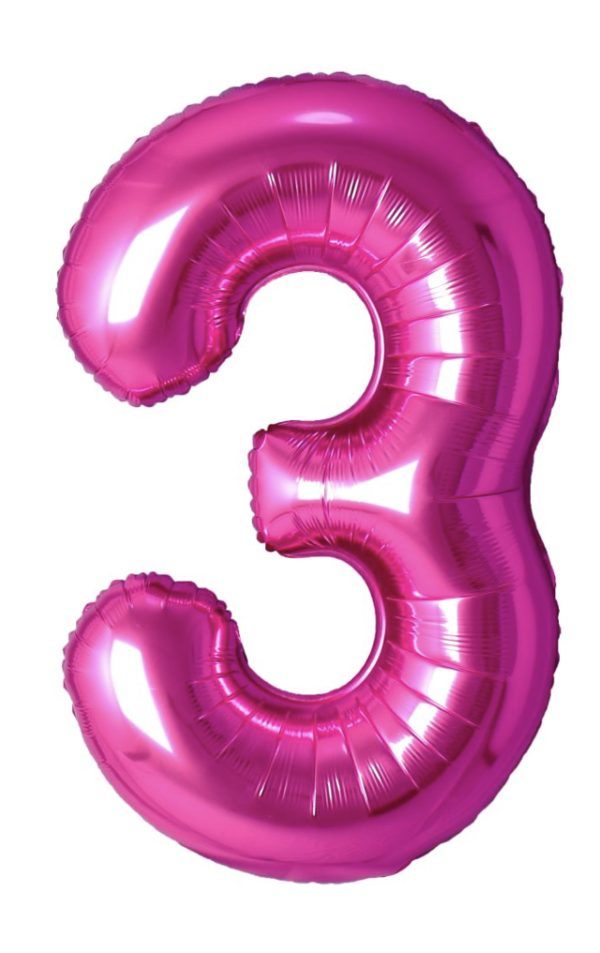 Hot pink foil balloons