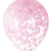 Pink hearts confetti balloon