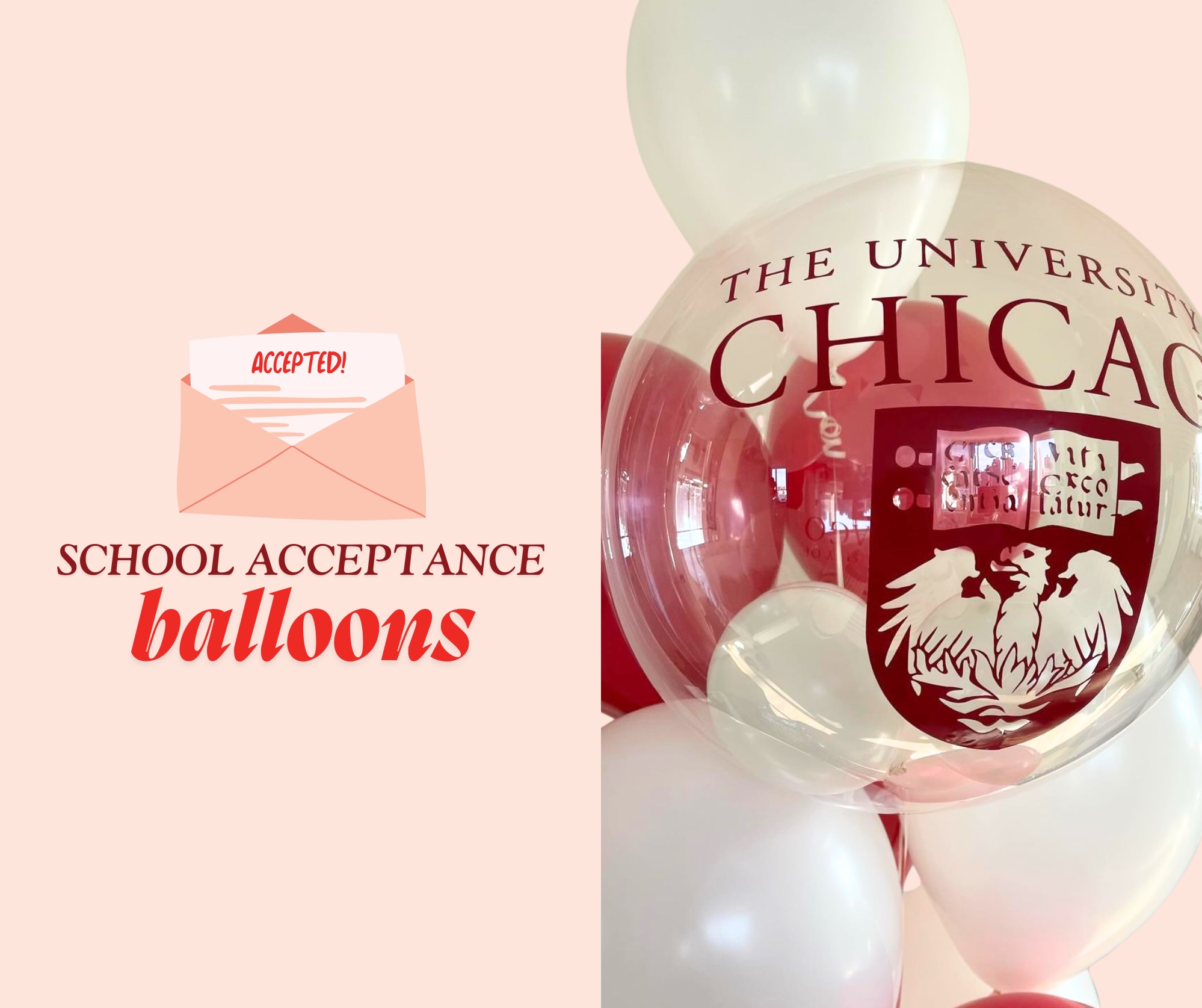 School acceptance balloons