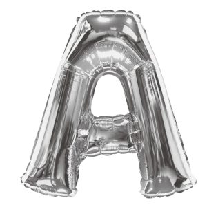 Letter a silver foil balloon