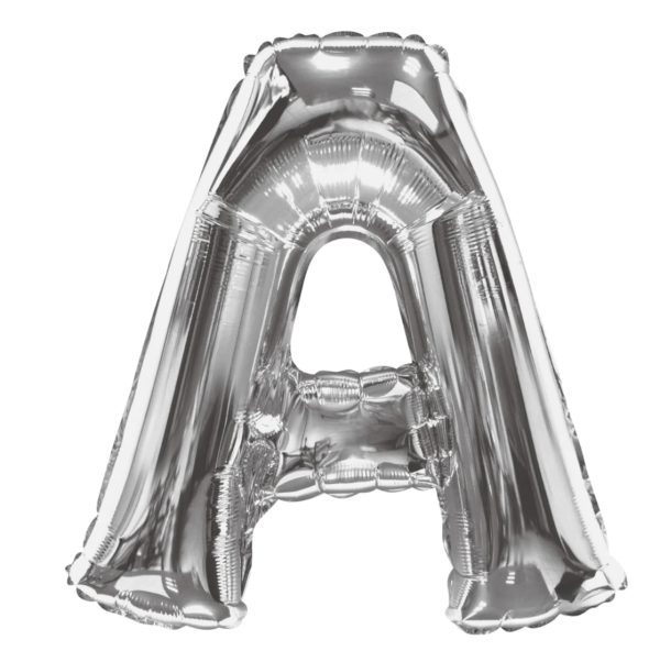 Letter a silver foil balloon