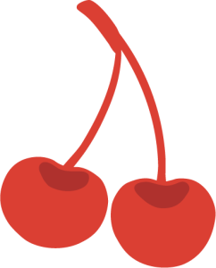 Illustrated cherry accent