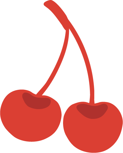 Illustrated cherry accent
